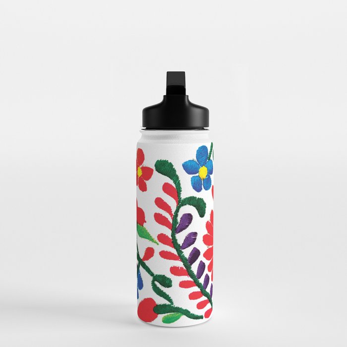 Mexican Red Fiesta of Flowers  Water Bottle Gallery Image 3