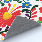 Mexican Red Fiesta of Flowers  Rug Gallery Image 4