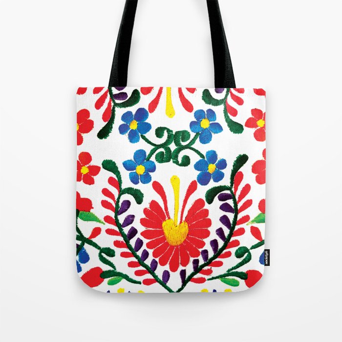 Mexican Red Fiesta of Flowers  Tote Bag Gallery Image 1