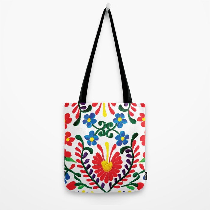 Mexican Red Fiesta of Flowers  Tote Bag Gallery Image 2