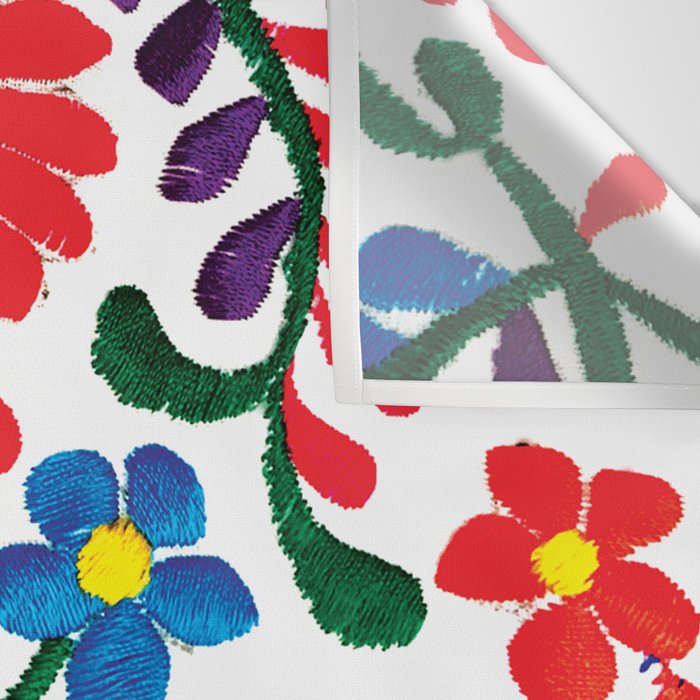 Mexican Red Fiesta of Flowers  Wall Tapestry Gallery Image 3