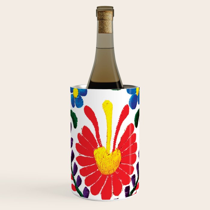 Mexican Red Fiesta of Flowers  Wine Chiller Gallery Image 1