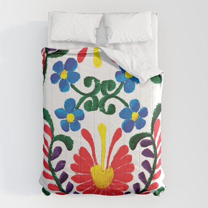 Mexican Red Fiesta of Flowers  Comforter Gallery Image 1