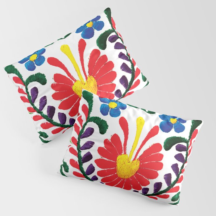 Mexican Red Fiesta of Flowers  Pillow Sham Gallery Image 3