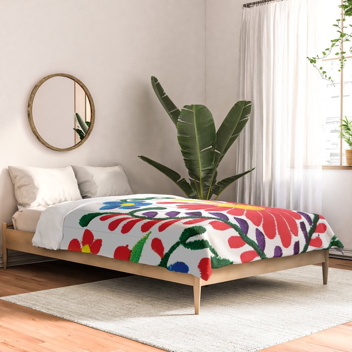 Mexican Red Fiesta of Flowers  Comforter Gallery Image 2