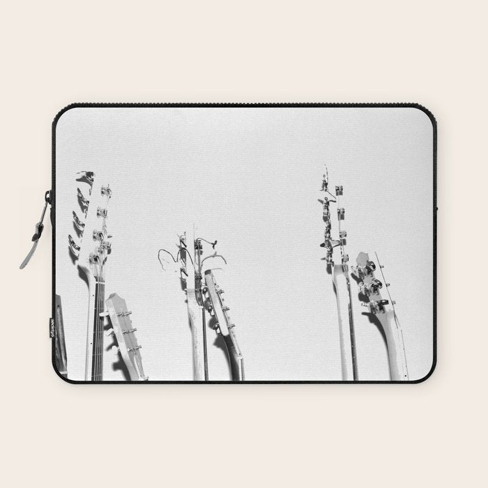 The Guitars (Black and White) Laptop Sleeve Gallery Image 1