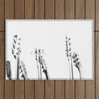 The Guitars (Black and White) Outdoor Rug Gallery Image 1