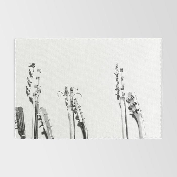 The Guitars (Black and White) Rug Gallery Image 2