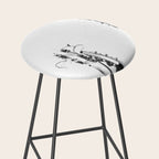 The Guitars (Black and White) Stool Gallery Image 2