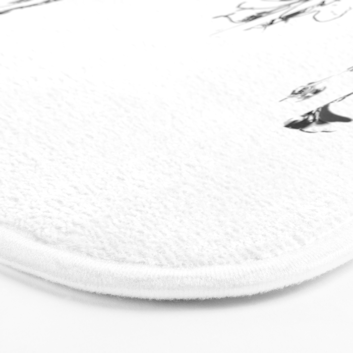 The Guitars (Black and White) Bath Mat Gallery Image 3