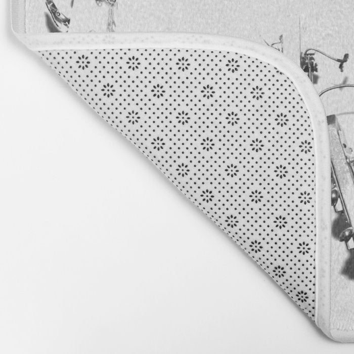 The Guitars (Black and White) Bath Mat Gallery Image 2