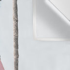 Pastel Pink Surfboard at Beach Wall Tapestry Gallery Image 3