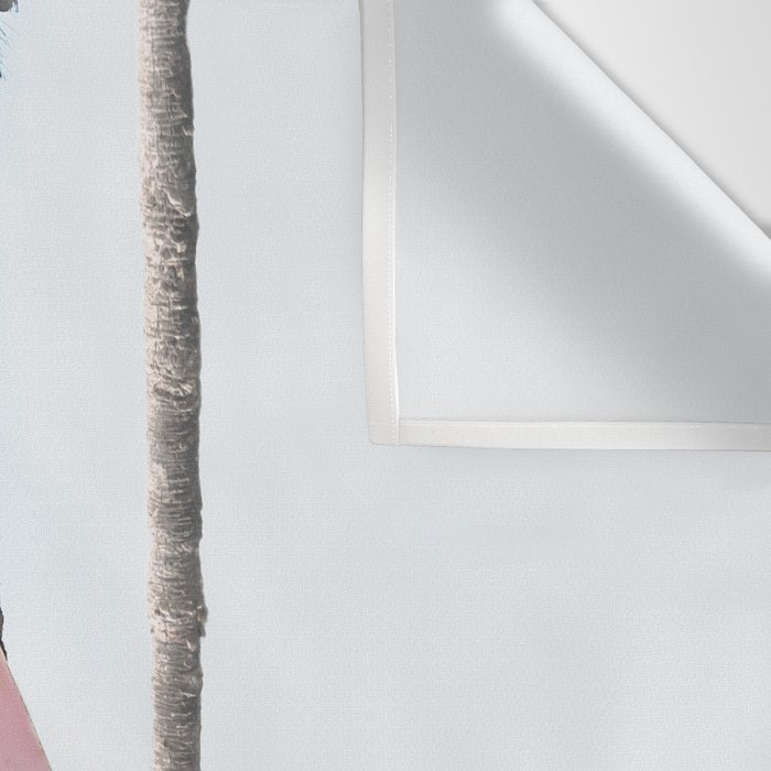 Pastel Pink Surfboard at Beach Wall Tapestry Gallery Image 3