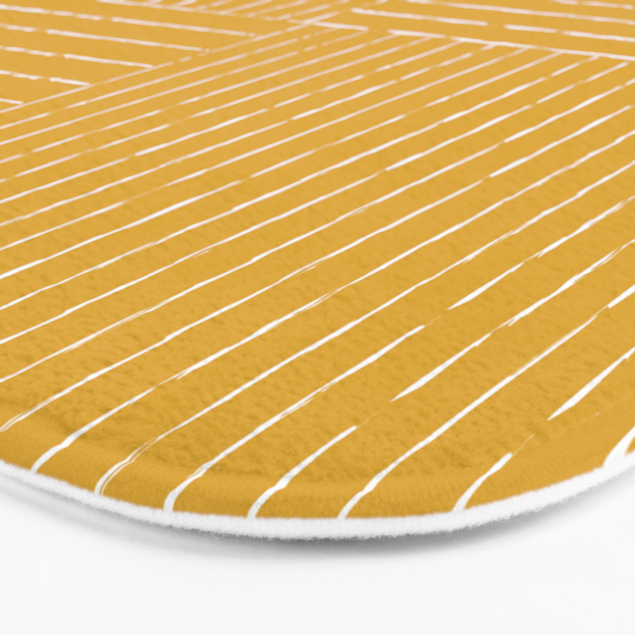 Lines III (Yellow) Bath Mat Gallery Image 3