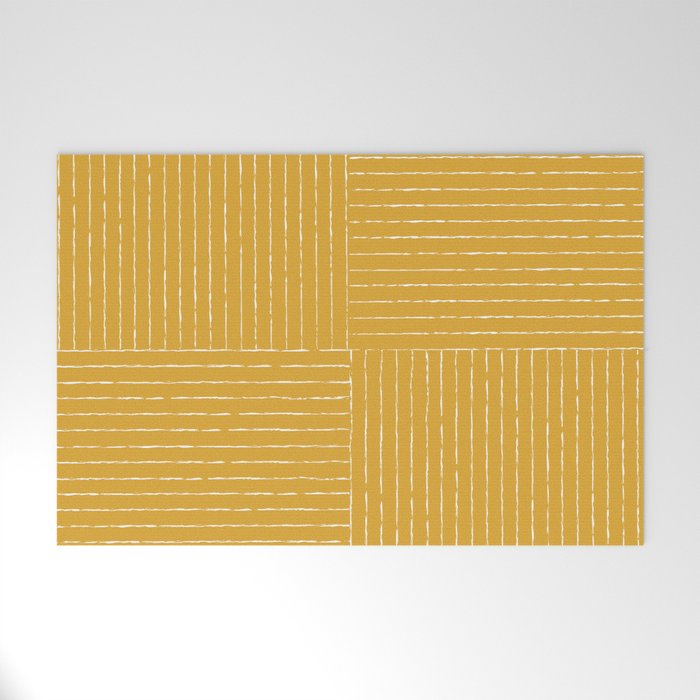 Lines III (Yellow) Welcome Mat Gallery Image 1
