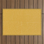 Lines III (Yellow) Outdoor Rug Gallery Image 1