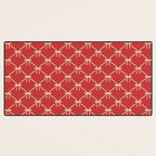 Bows & Ribbons Pattern XII Cherry Red Desk Mat Gallery Image 3