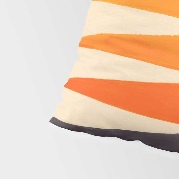 Vintage Scandinavian Orange Geometric Triangle Pattern Pillow Sham Gallery Image 4