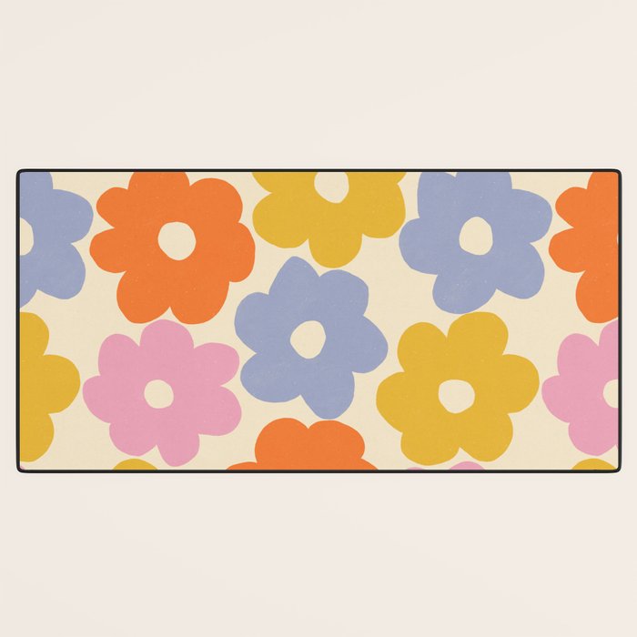 Simple Flower Pattern #1 Desk Mat Gallery Image 3