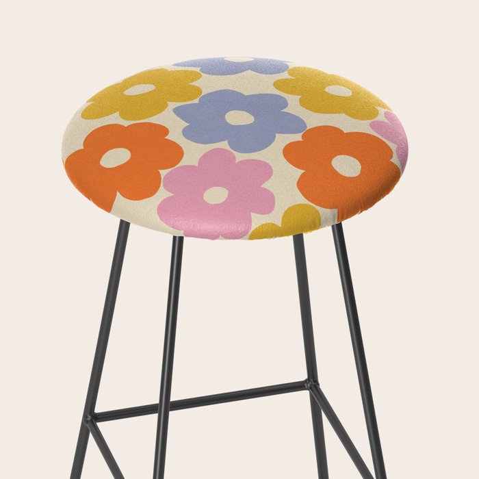 Simple Flower Pattern #1 Stool Gallery Image 2