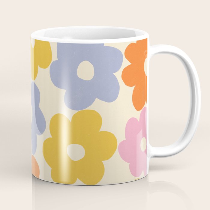 Simple Flower Pattern #1 Coffee Mug Gallery Image 1