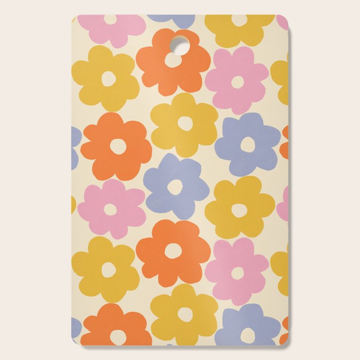 Simple Flower Pattern #1 Cutting Board Gallery Image 1