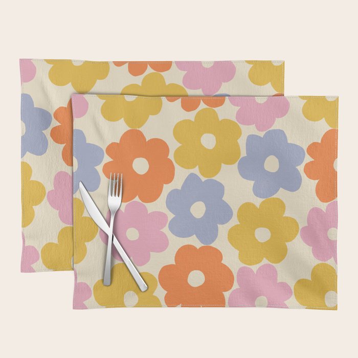 Simple Flower Pattern #1 Placemat Gallery Image 1