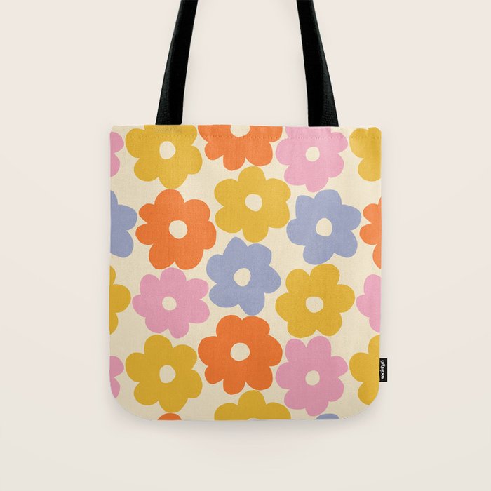 Simple Flower Pattern #1 Tote Bag Gallery Image 1