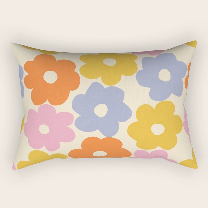 Simple Flower Pattern #1 Rectangular Pillow Gallery Image 1