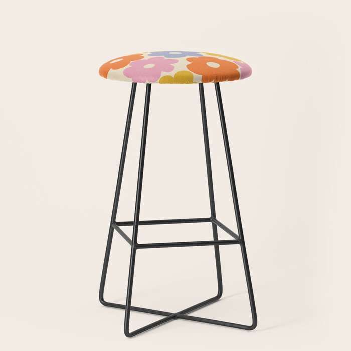 Simple Flower Pattern #1 Stool Gallery Image 1