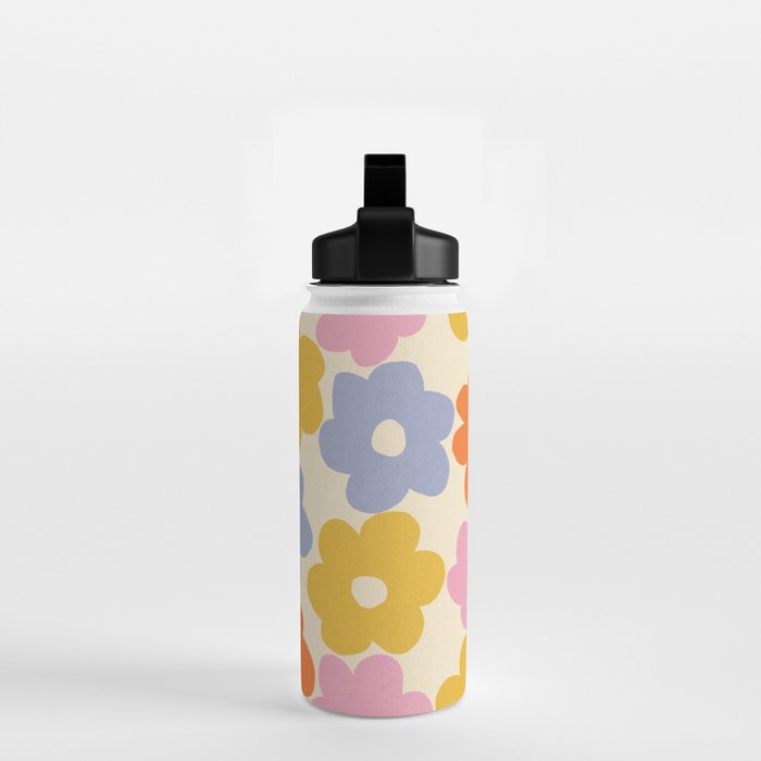 Simple Flower Pattern #1 Water Bottle Gallery Image 2