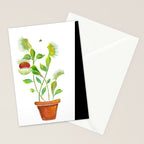 Venus Fly Trap Watercolor Stationery Card Gallery Image 2
