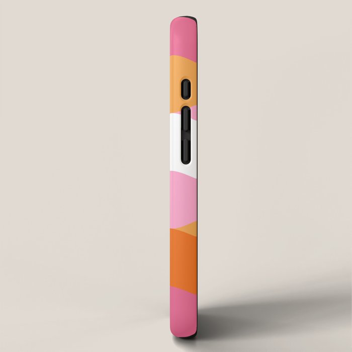 Liquid dot pattern 1 - yellow, orange, pink & white iPhone Case Gallery Image 2