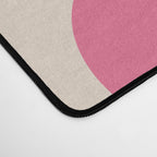 Liquid dot pattern 1 - yellow, orange, pink & white Desk Mat Gallery Image 4
