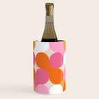 Liquid dot pattern 1 - yellow, orange, pink & white Wine Chiller Gallery Image 1