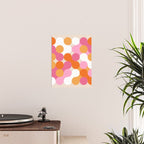 Liquid dot pattern 1 - yellow, orange, pink & white Poster Gallery Image 2