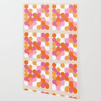 Liquid dot pattern 1 - yellow, orange, pink & white Wallpaper Gallery Image 2