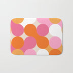 Liquid dot pattern 1 - yellow, orange, pink & white Bath Mat Gallery Image 1
