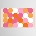 Liquid dot pattern 1 - yellow, orange, pink & white Tablecloth Gallery Image 2
