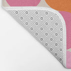 Liquid dot pattern 1 - yellow, orange, pink & white Bath Mat Gallery Image 2