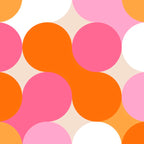 Liquid dot pattern 1 - yellow, orange, pink & white Coffee Mug Gallery Image 2