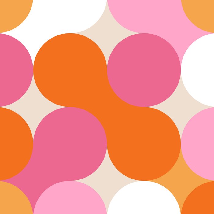 Liquid dot pattern 1 - yellow, orange, pink & white Coffee Mug Gallery Image 2