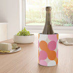 Liquid dot pattern 1 - yellow, orange, pink & white Wine Chiller Gallery Image 4