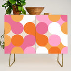Liquid dot pattern 1 - yellow, orange, pink & white Credenza Gallery Image 1