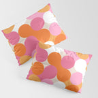 Liquid dot pattern 1 - yellow, orange, pink & white Pillow Sham Gallery Image 3