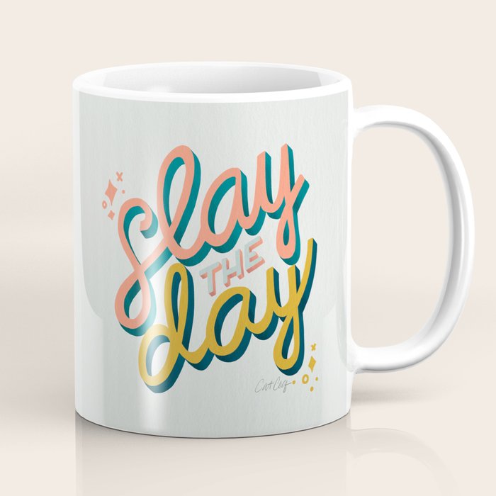 Slay the Day - Marigold & Blush Coffee Mug Gallery Image 1