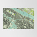 Vintage Central Park & Bronx NY Map (1947) Rug Gallery Image 2