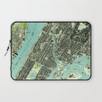 Vintage Central Park & Bronx NY Map (1947) Laptop Sleeve Gallery Image 1