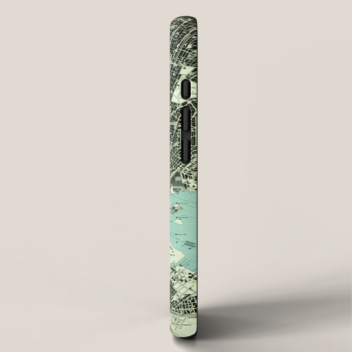 Vintage Central Park & Bronx NY Map (1947) iPhone Case Gallery Image 2