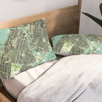 Vintage Central Park & Bronx NY Map (1947) Pillow Sham Gallery Image 2